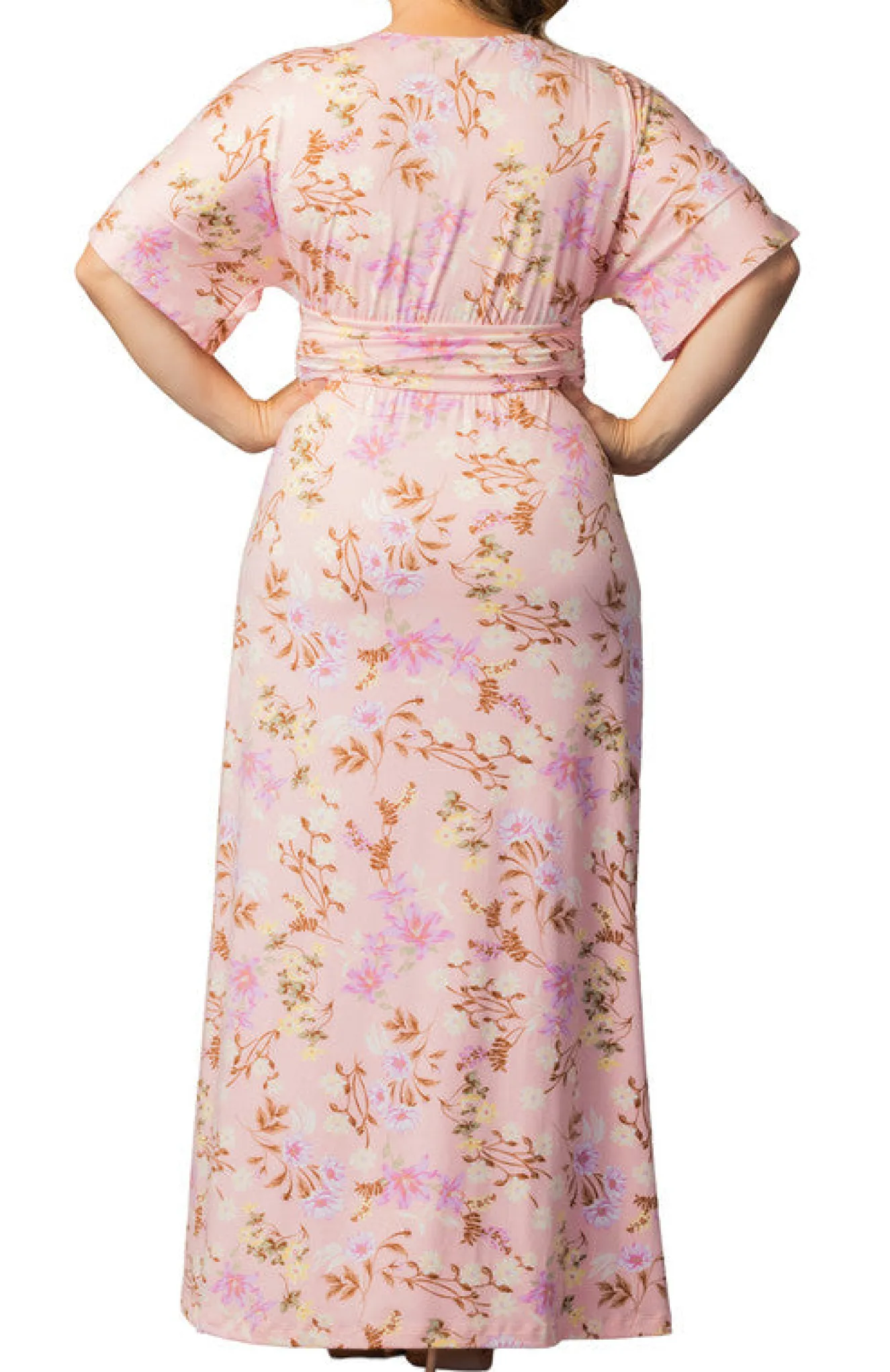 Vienna Maxi Dress- Lively Peach Florals -Plus