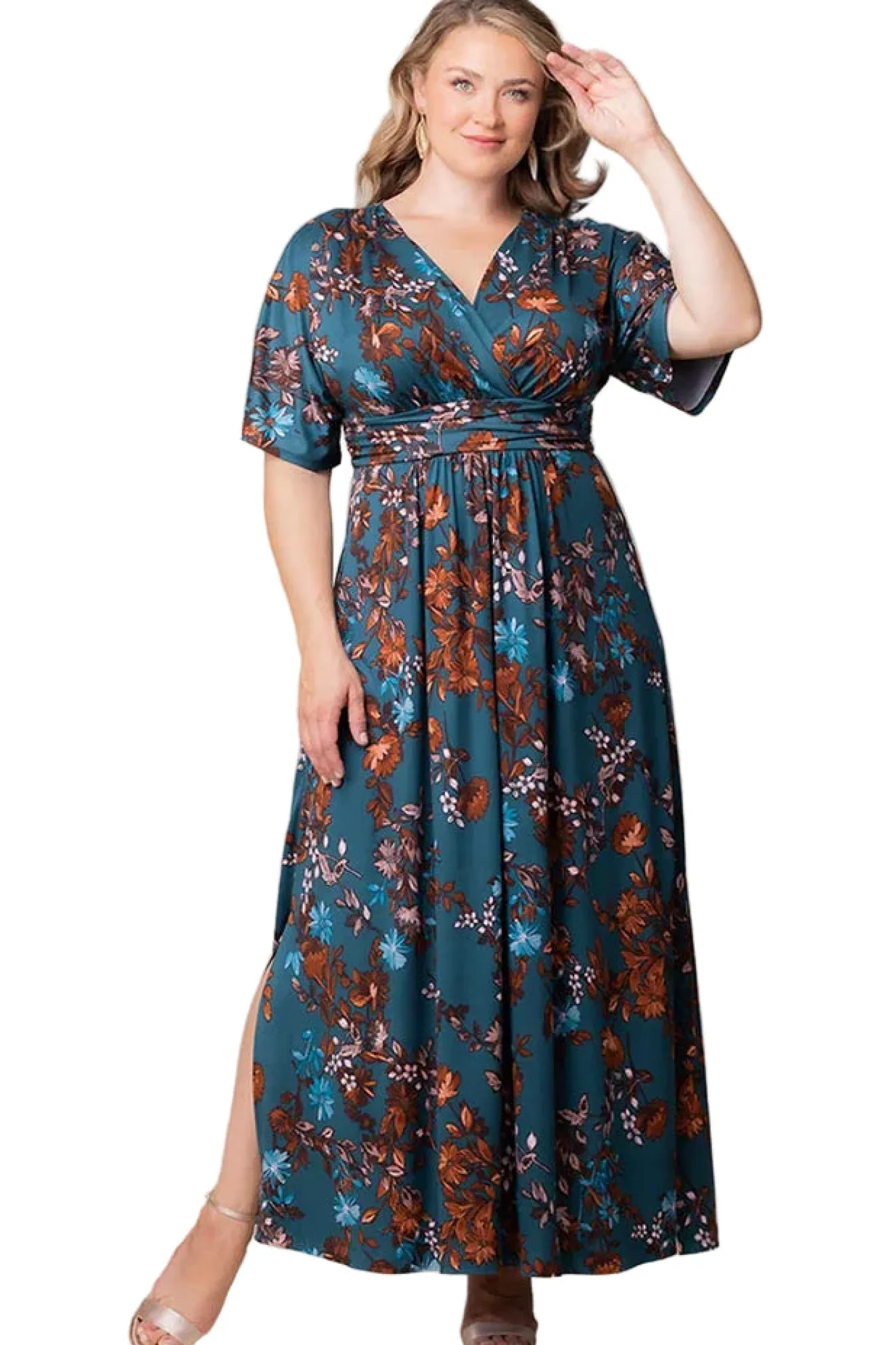 Vienna Maxi Floral Dress - Plus