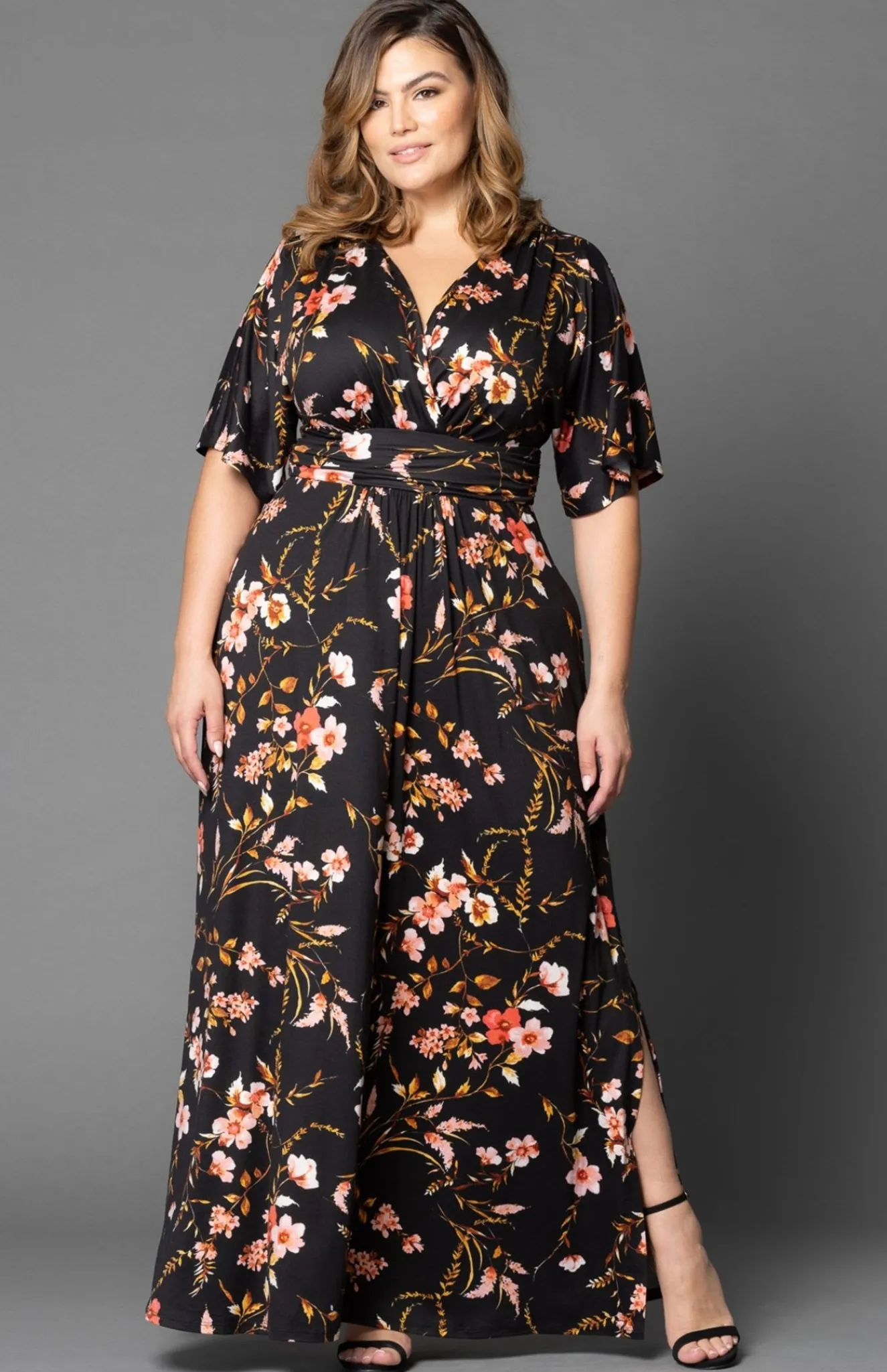 Vienna Maxi Floral Dress - Plus