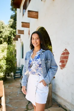 Westport High Rise Button-Down Skort