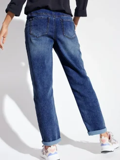 Westport Knit Denim Weekender Pant with Pockets and Drawstring Waist