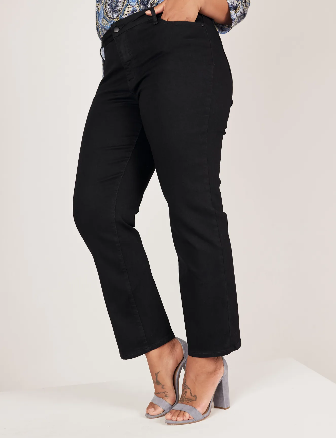 Westport Signature Black Straight Leg Jeans - Plus
