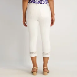 Westport Signature Crochet Capri in White