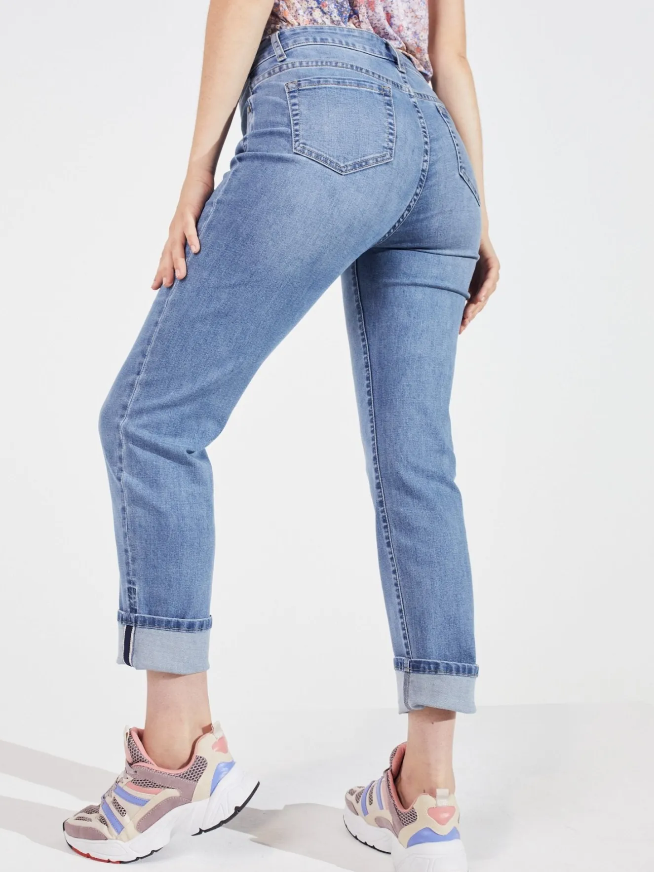 Westport Signature Girlfriend 5 Pocket Selvedge Cuff Jeans