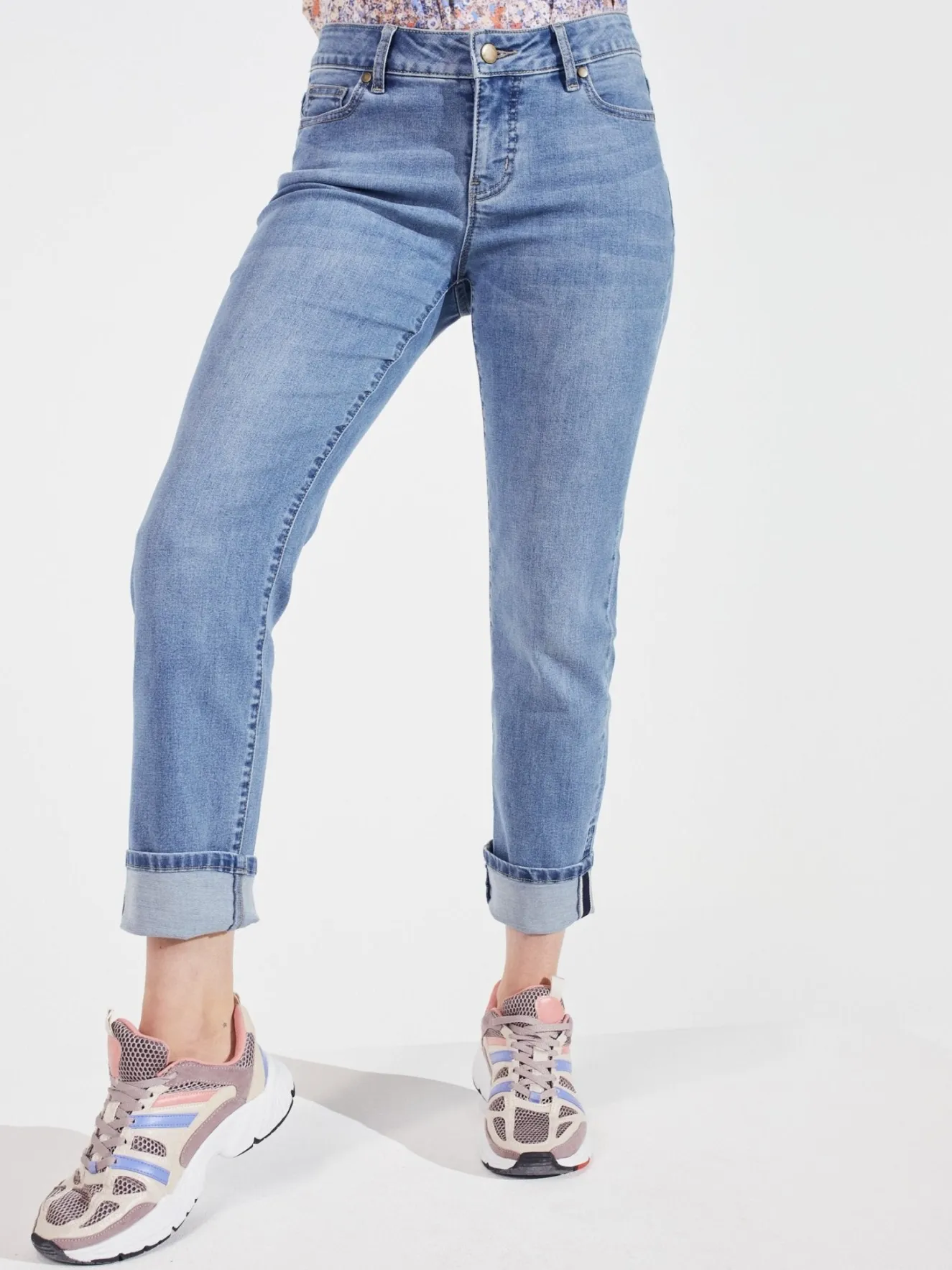 Westport Signature Girlfriend 5 Pocket Selvedge Cuff Jeans