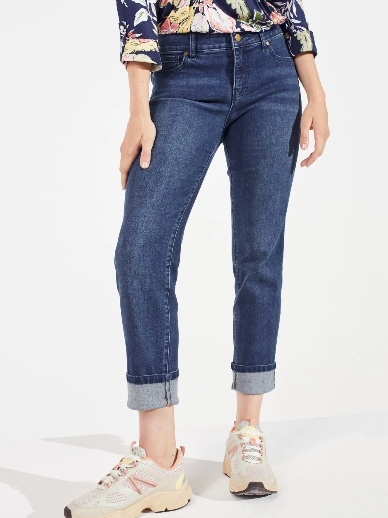 Westport Signature Girlfriend 5 Pocket Selvedge Cuff Jeans