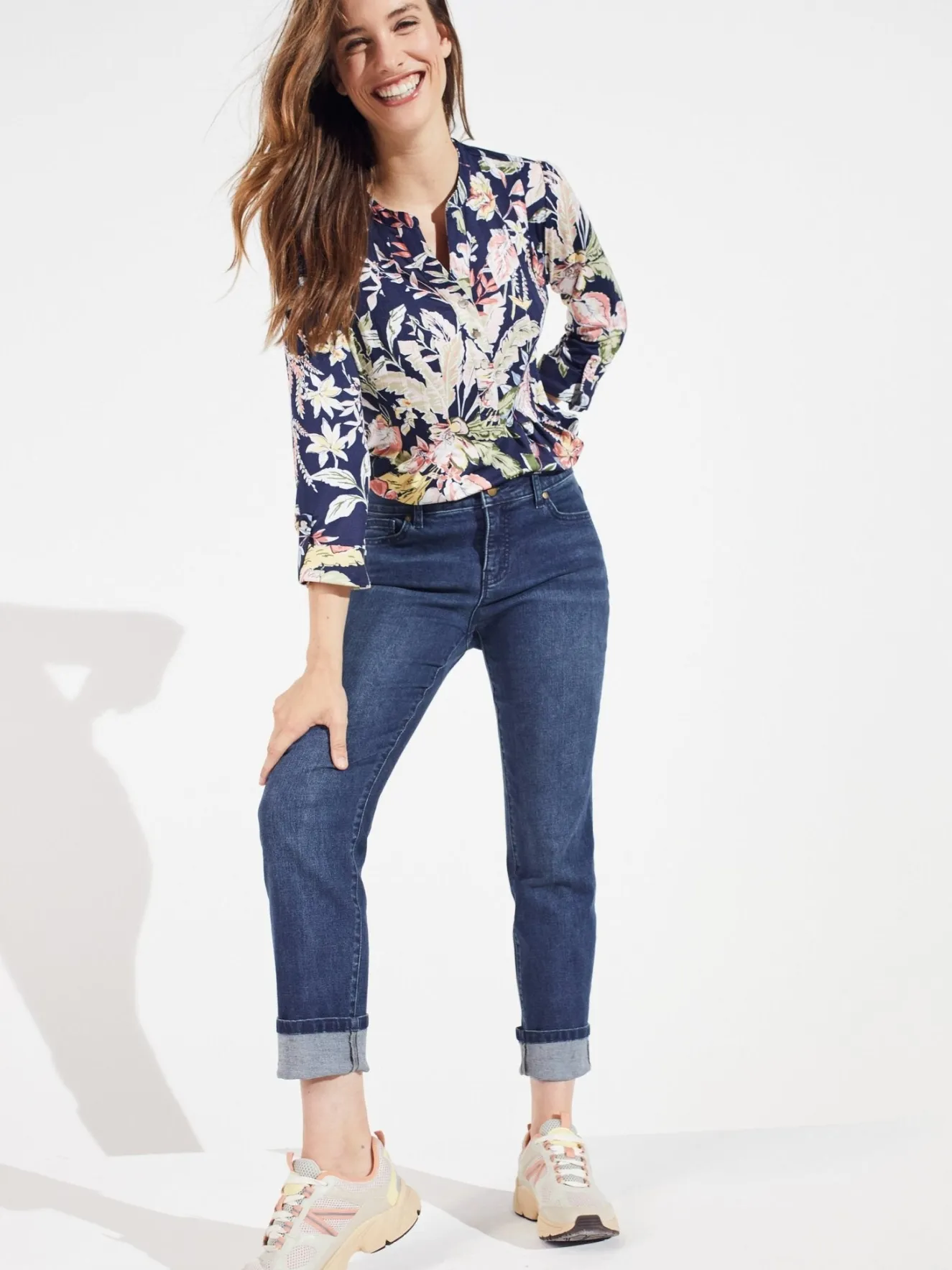 Westport Signature Girlfriend 5 Pocket Selvedge Cuff Jeans