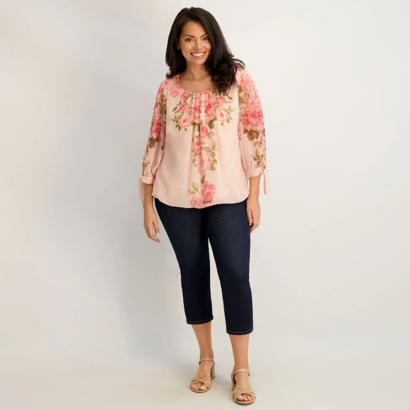Westport Signature Side Slit Capri in Rinse - Plus