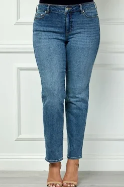 Westport Signature Straight Leg Pearl Rivet Denim Jeans, Plus