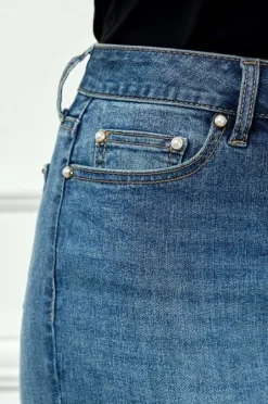 Westport Signature Straight Leg Pearl Rivet Denim Jeans, Plus