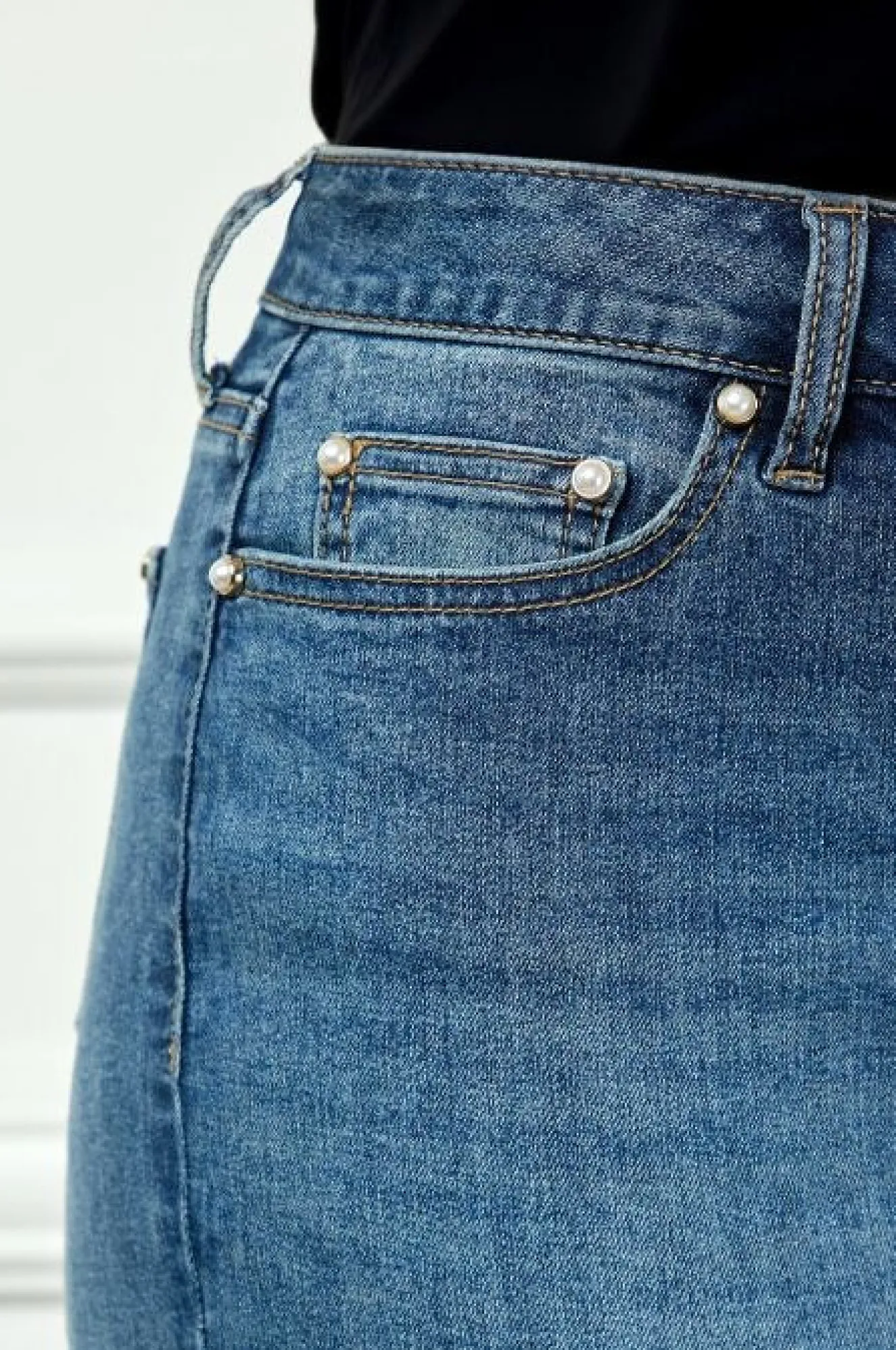 Westport Signature Straight Leg Pearl Rivet Denim Jeans, Plus