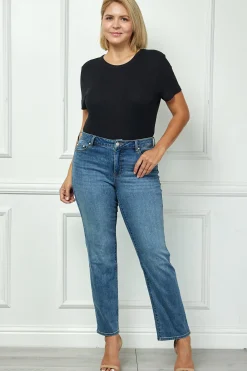Westport Signature Straight Leg Pearl Rivet Denim Jeans