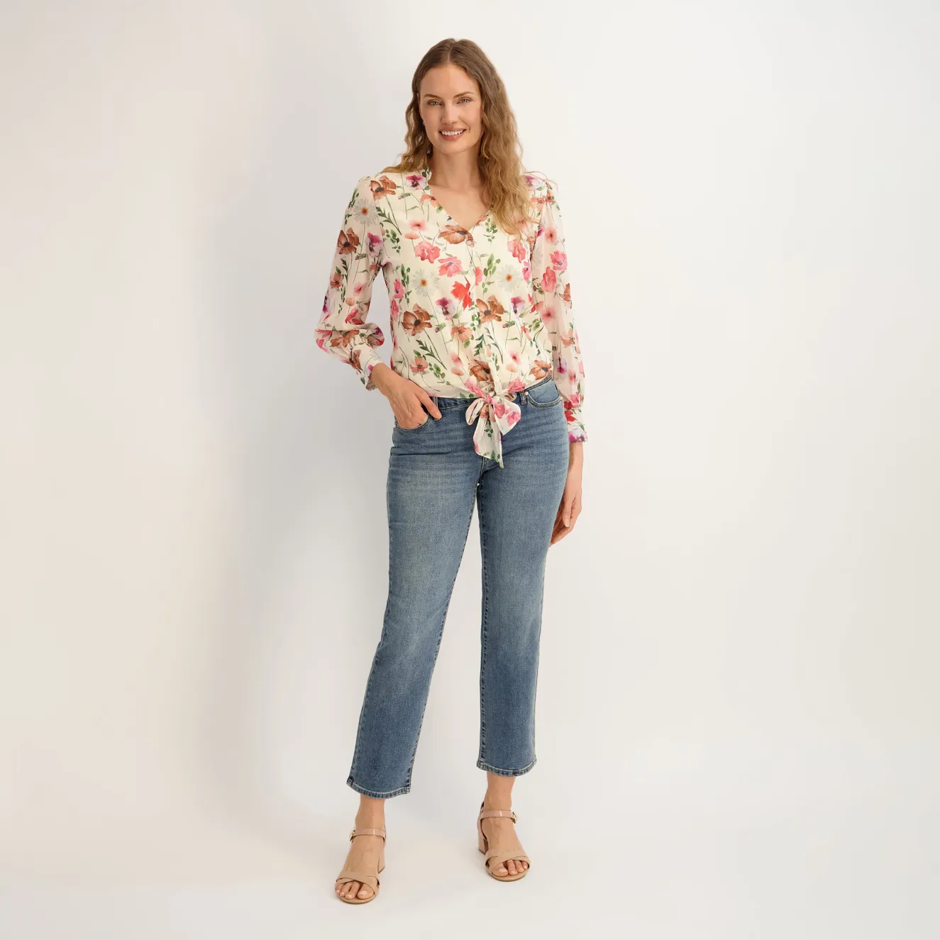 Westport Signature Straight Leg Pearl Rivet Denim Jeans