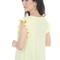 Women's Button Front Tiered Swing Dress
