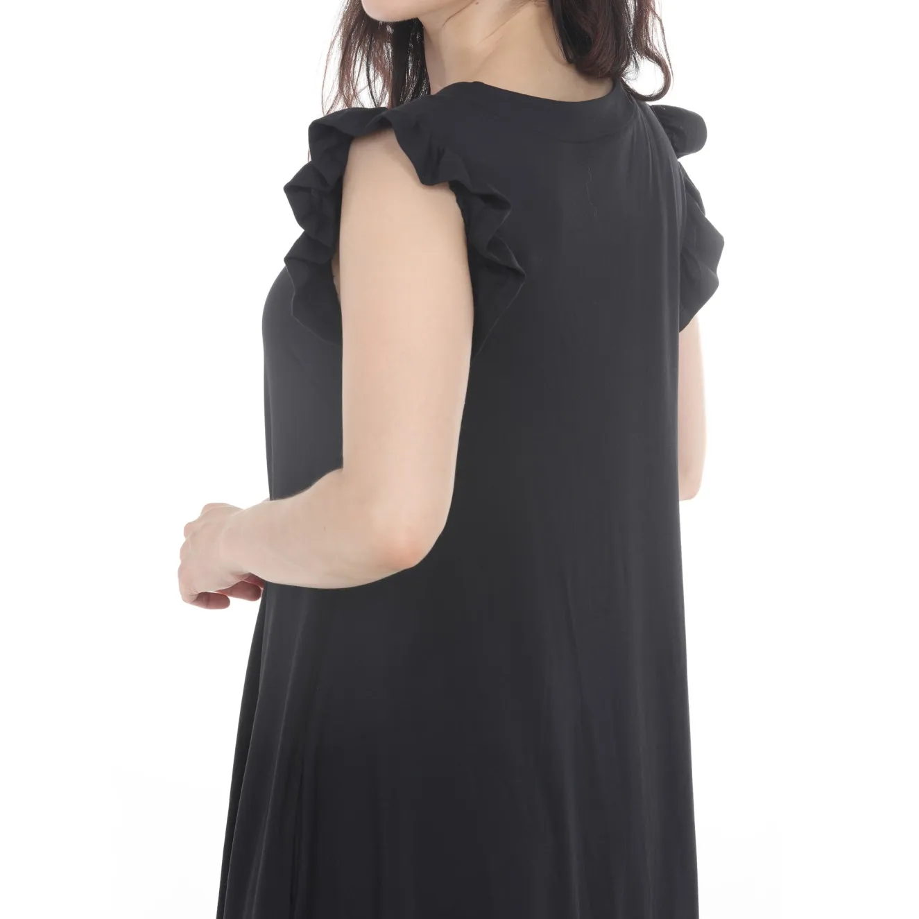 Women's Button Front Tiered Swing Dress