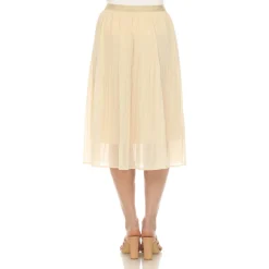 Women's Chiffon Pleated Midi Skirt