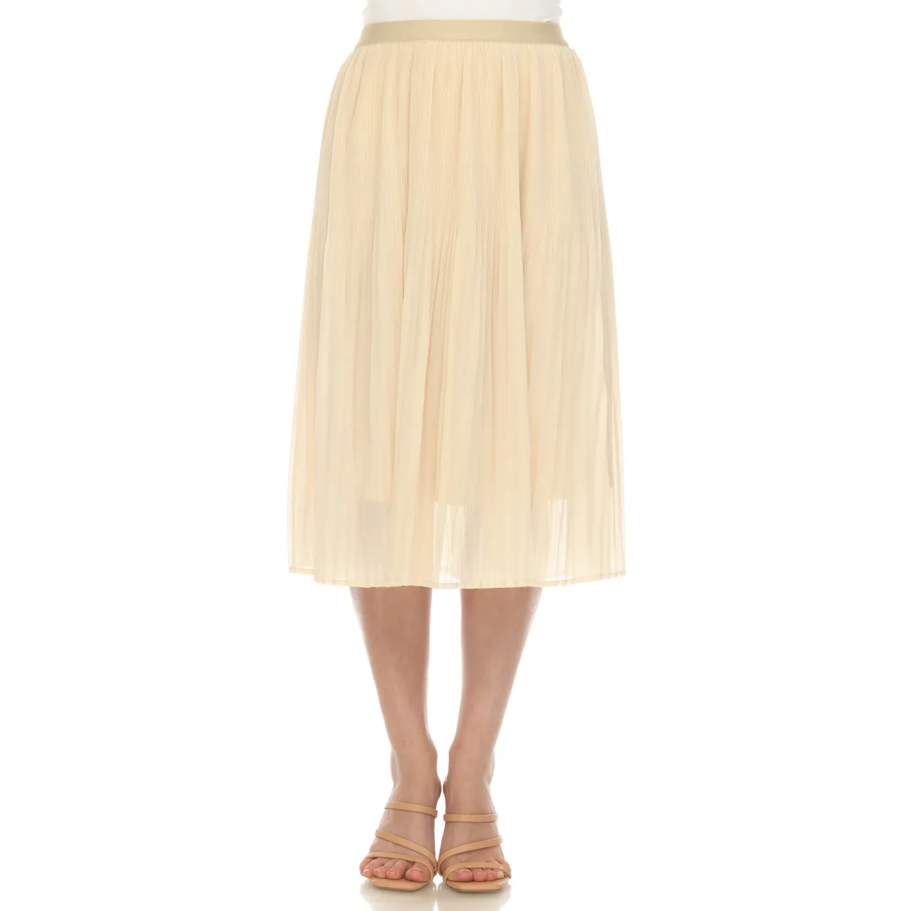 Women's Chiffon Pleated Midi Skirt