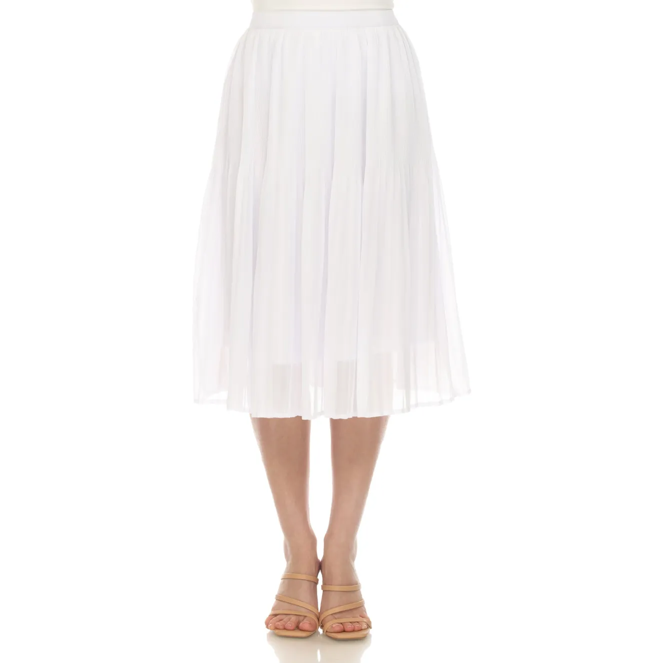 Women's Chiffon Pleated Midi Skirt