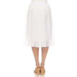 Women's Chiffon Pleated Midi Skirt
