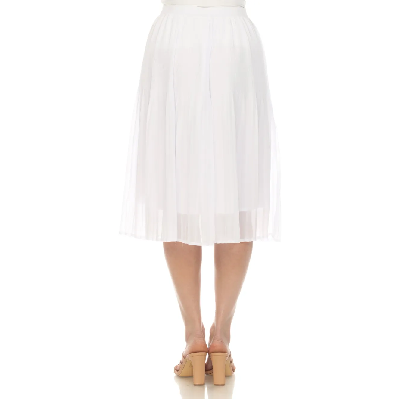 Women's Chiffon Pleated Midi Skirt