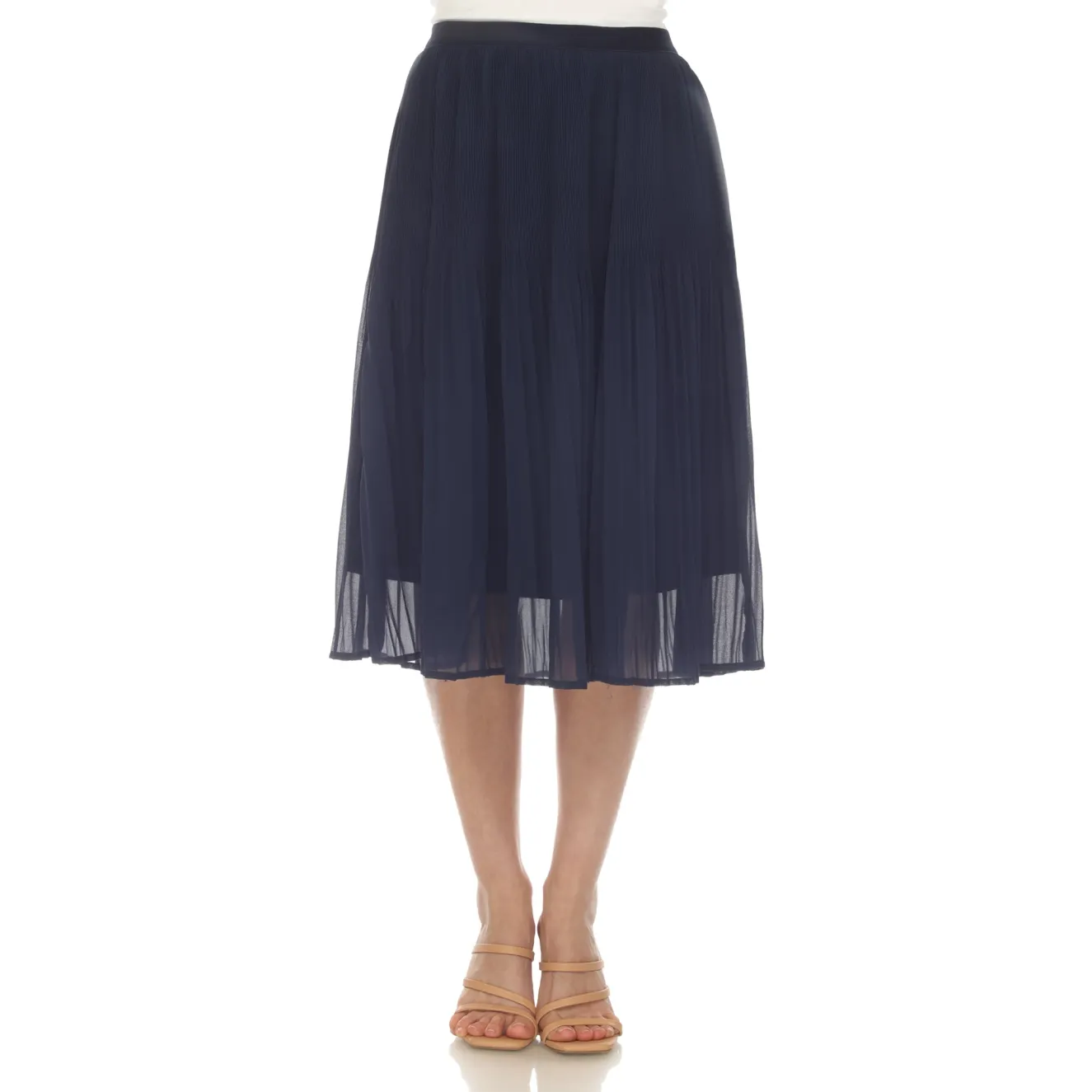 Women's Chiffon Pleated Midi Skirt