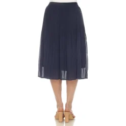 Women's Chiffon Pleated Midi Skirt