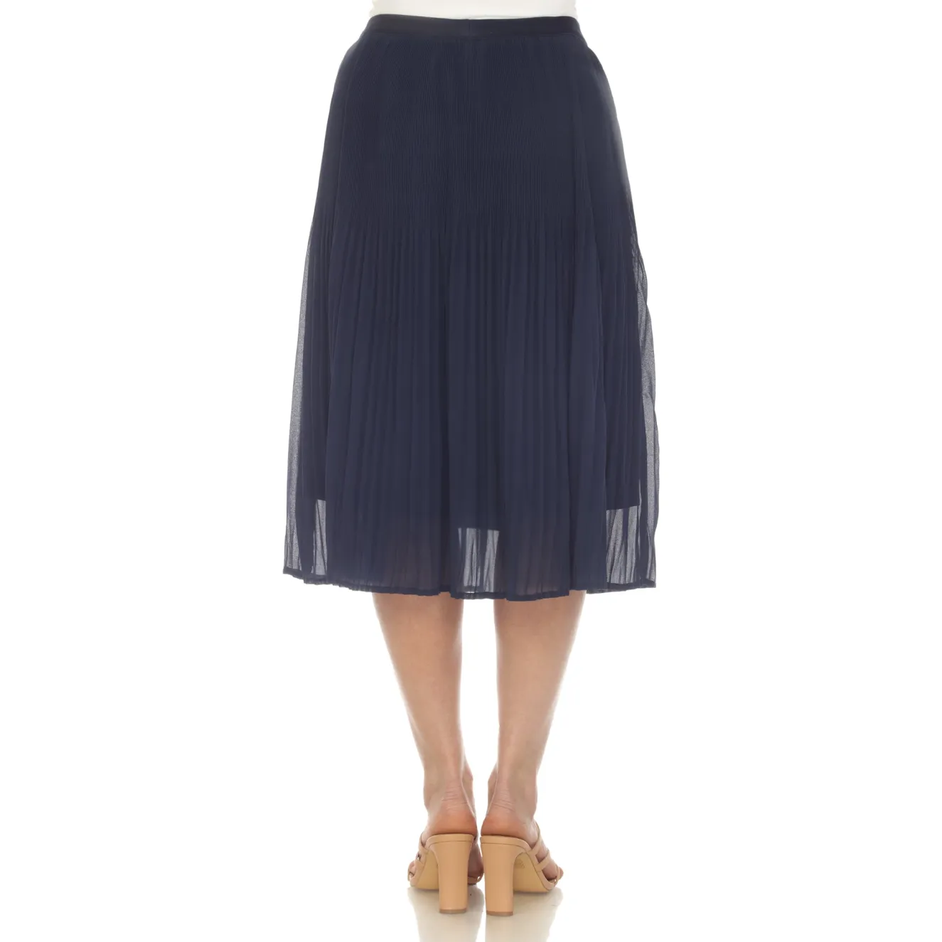 Women's Chiffon Pleated Midi Skirt