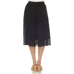Women's Chiffon Pleated Midi Skirt