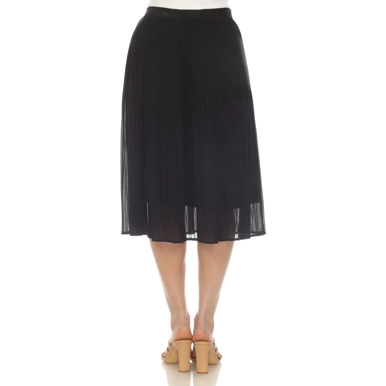 Women's Chiffon Pleated Midi Skirt