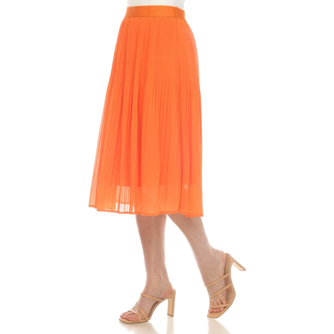 Women's Chiffon Pleated Midi Skirt