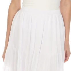 Women's Chiffon Pleated Midi Skirt