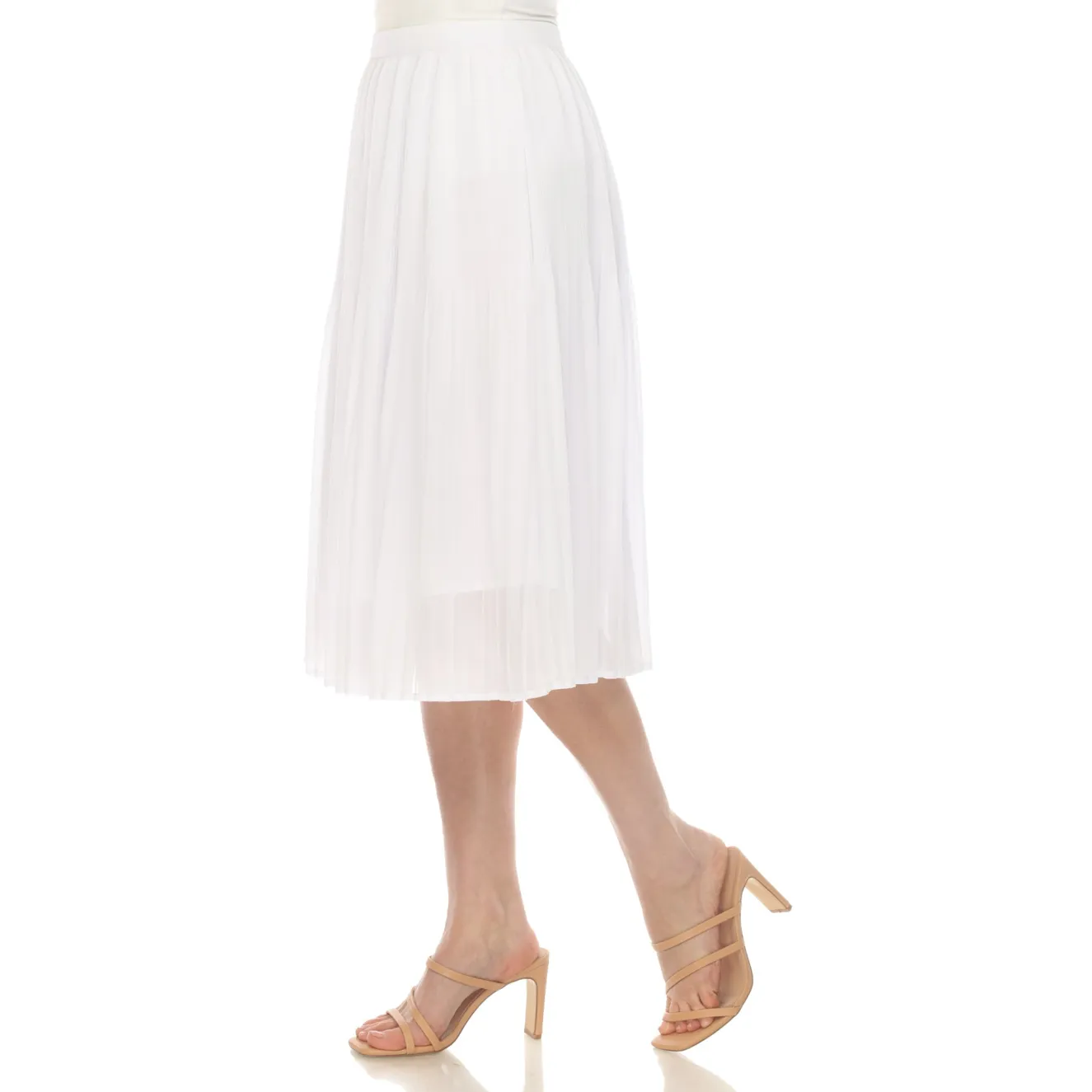 Women's Chiffon Pleated Midi Skirt