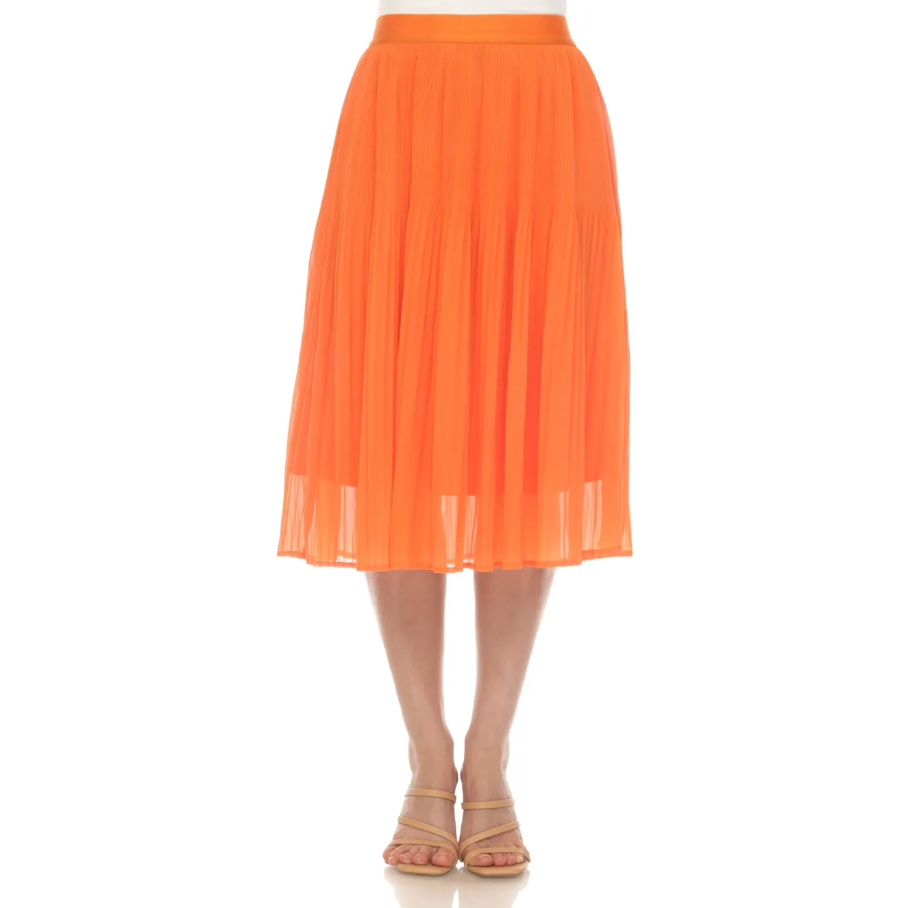 Women's Chiffon Pleated Midi Skirt