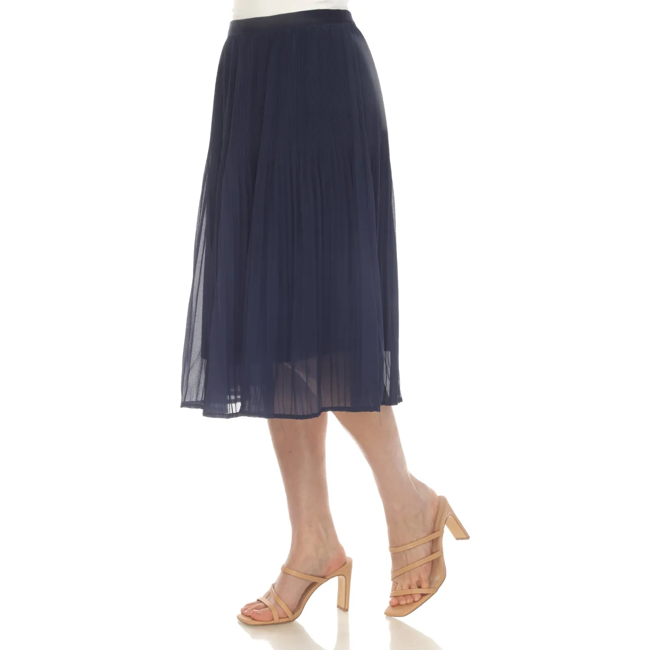 Women's Chiffon Pleated Midi Skirt
