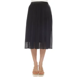 Women's Chiffon Pleated Midi Skirt