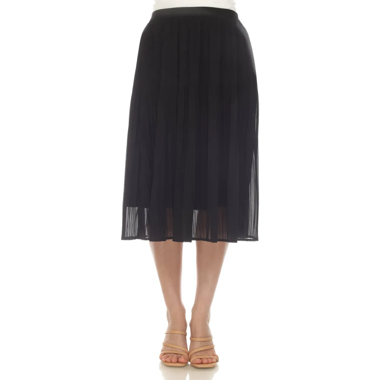 Women's Chiffon Pleated Midi Skirt