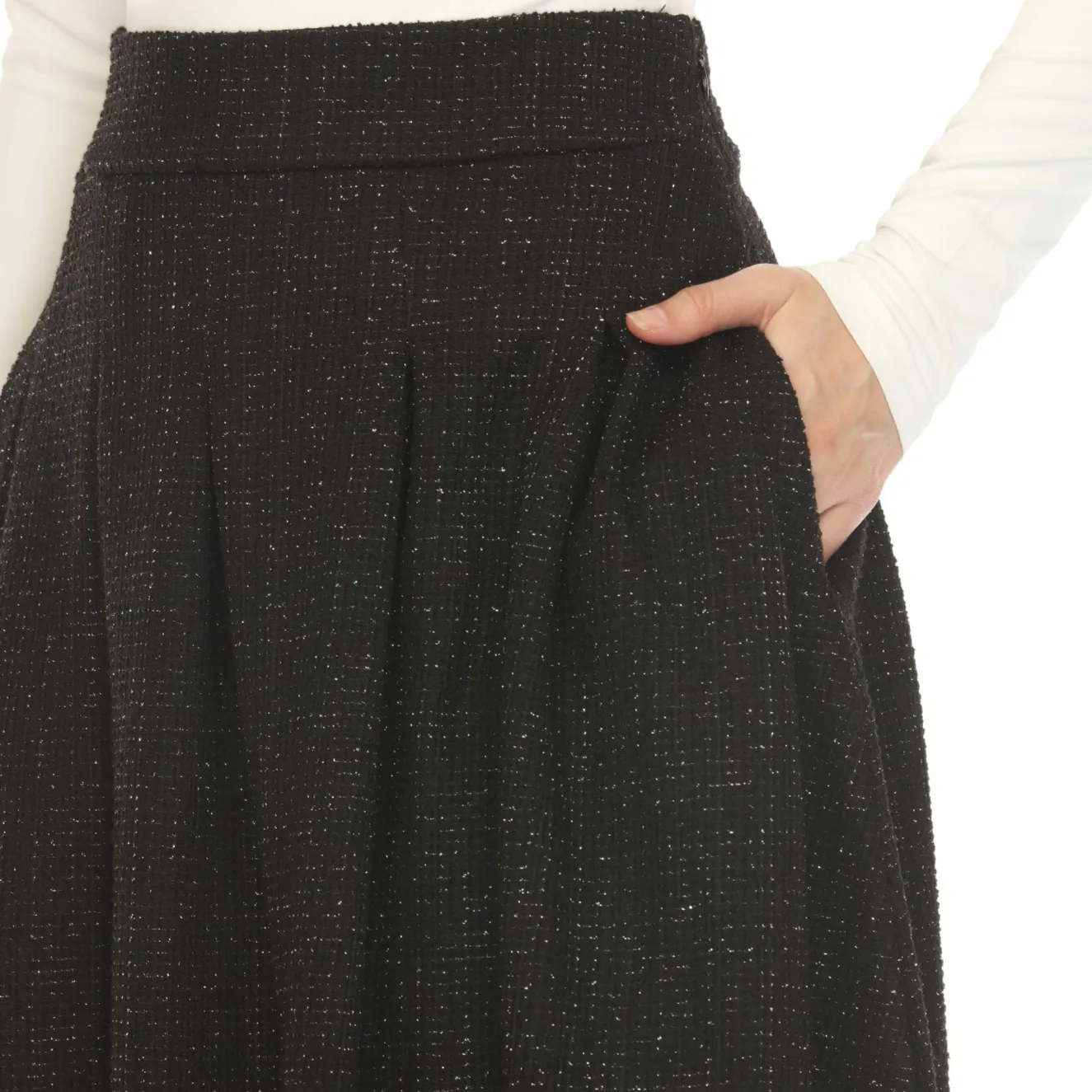 Women's Flared Tweed Skirt