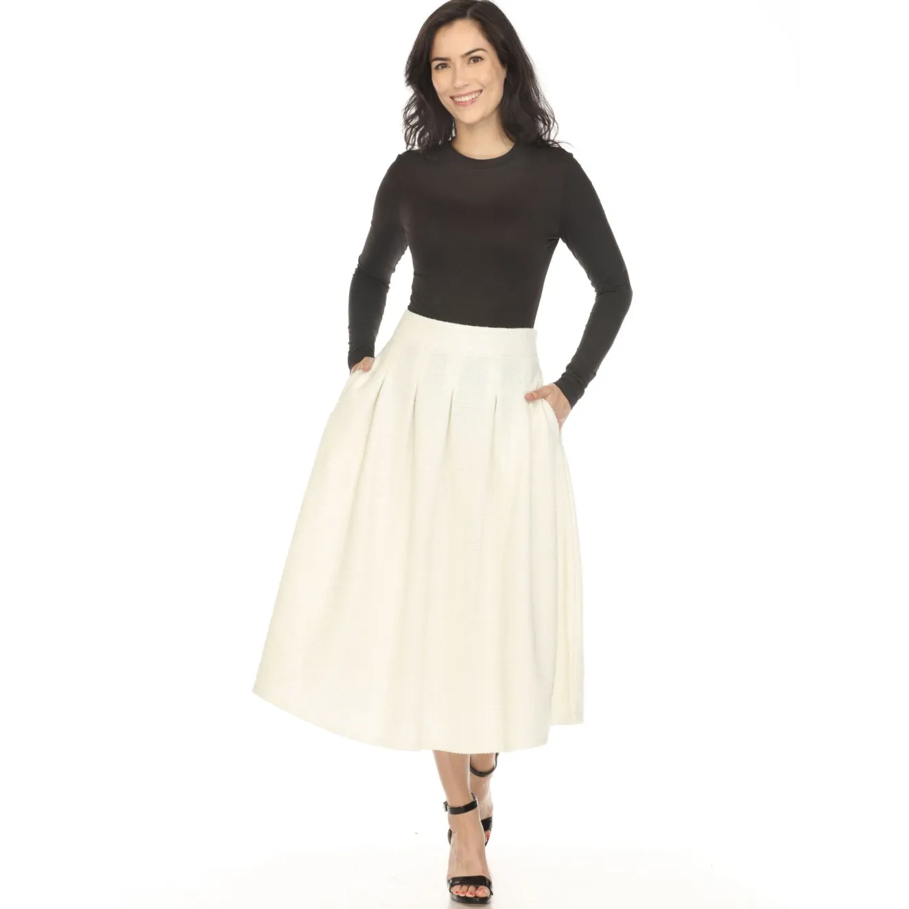 Women's Flared Tweed Skirt