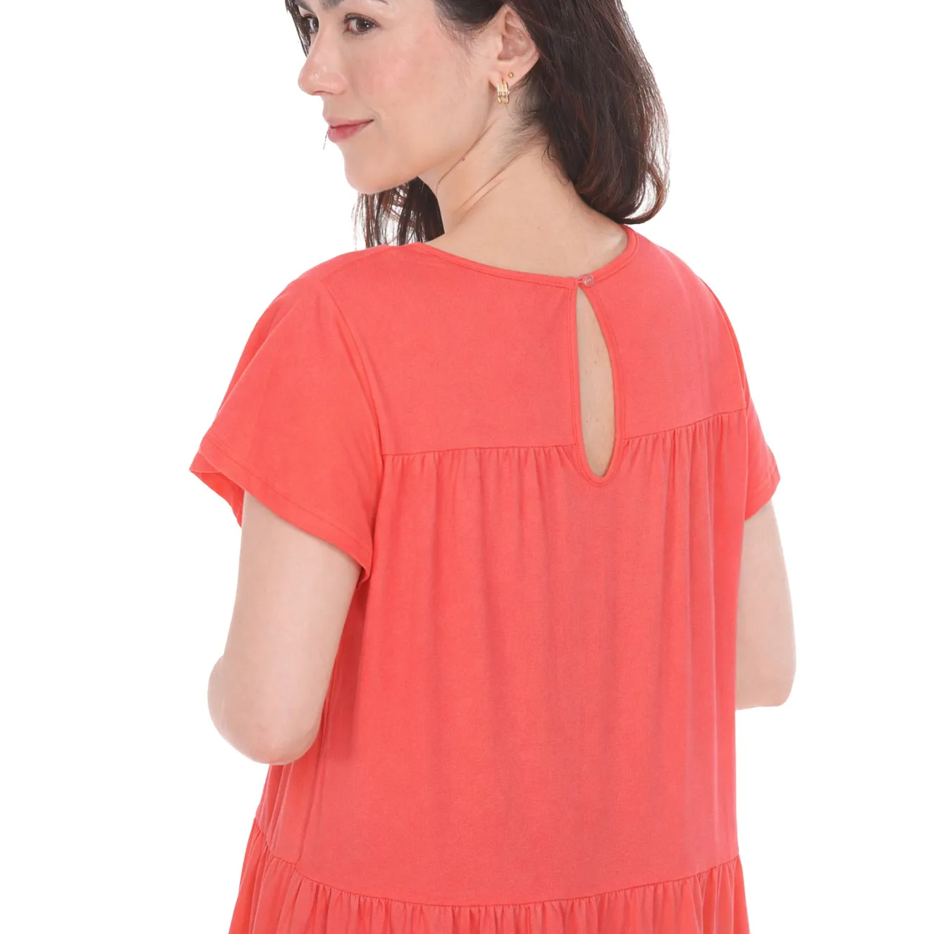 Women's Flutter Sleeve Ruffle Tiered Dress