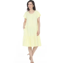 Women's Flutter Sleeve Ruffle Tiered Dress