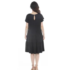 Women's Flutter Sleeve Ruffle Tiered Dress