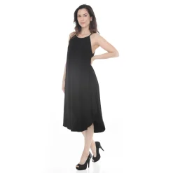 Women's Halter Neck Swing Midi Dress