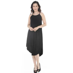 Women's Halter Neck Swing Midi Dress