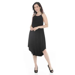 Women's Halter Neck Swing Midi Dress