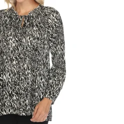Women's Printed Peasant Blouse