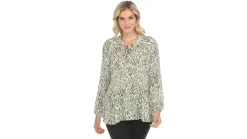 Women's Printed Peasant Blouse