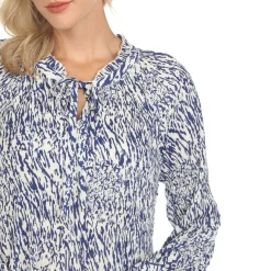 Women's Printed Peasant Blouse