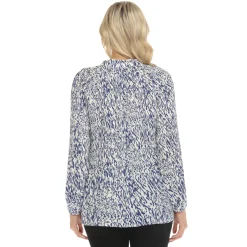 Women's Printed Peasant Blouse