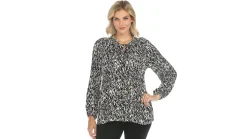 Women's Printed Peasant Blouse