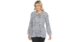 Women's Printed Peasant Blouse
